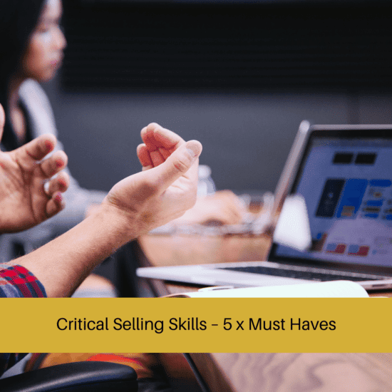 critical selling skills